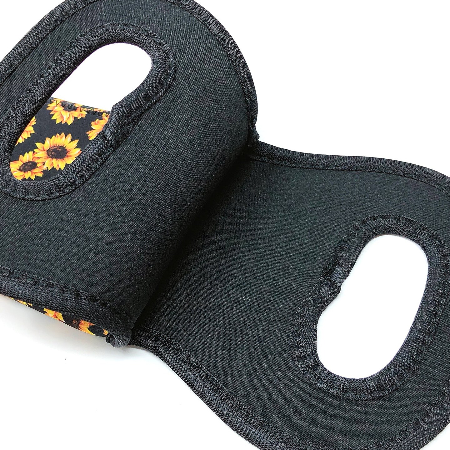 Wrapables Insulated Neoprene Wine Tote, One Bottle / Sunflowers