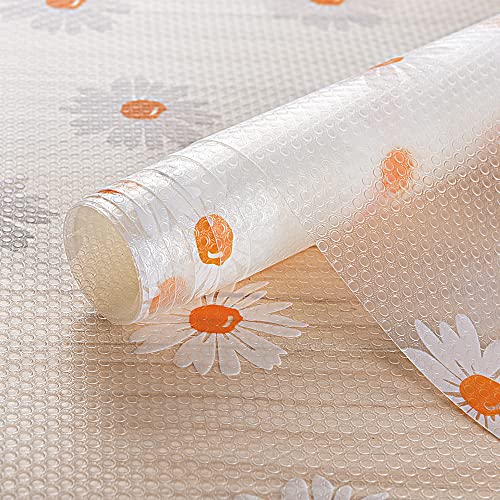 Shelf Liners for Kitchen Cabinets Non-Adhesive Drawer Liner, Non-Slip Cabinet Liner, Kitchen Waterproof Refrigerator Shelf Liner for Pantry, Fridge, Dresser (17.7 x 78.7 Inch)