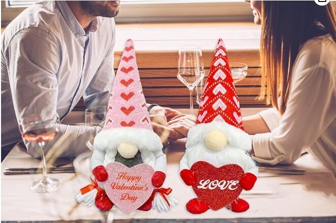 2 PCS Valentine&#x27;s Day Gnomes Decorations Mr and Mrs Gnomes, Valentines Day Gnome Plush, Valentines Home Table Decor, Valentine&#x27;s Day Supplies, Valentine&#x27;s Day Decorations