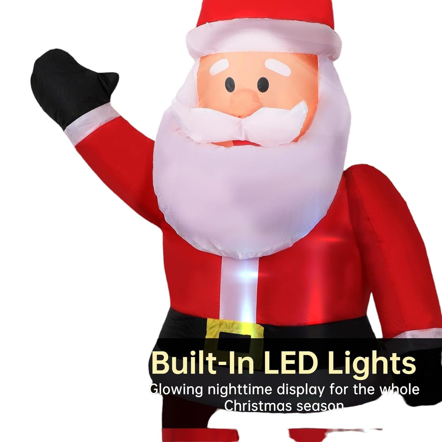 6FT Inflatables Santa Claus  with Built-in LED Light