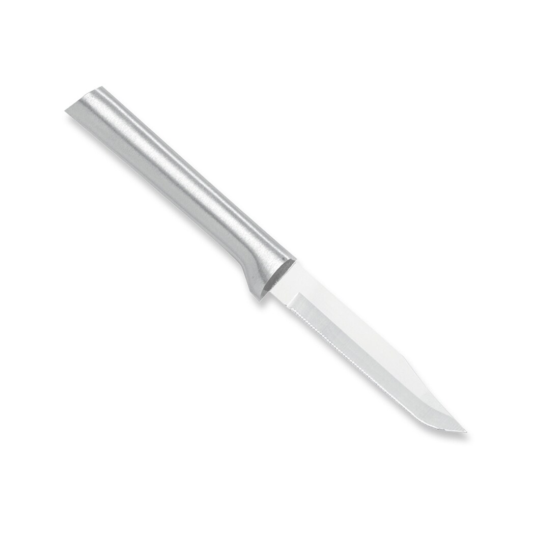 Rada Cutlery Serrated Paring Knife, Stainless Steel Spear Tip Parer Knives for Saw-Cutting Action, Solid Aluminum Handle