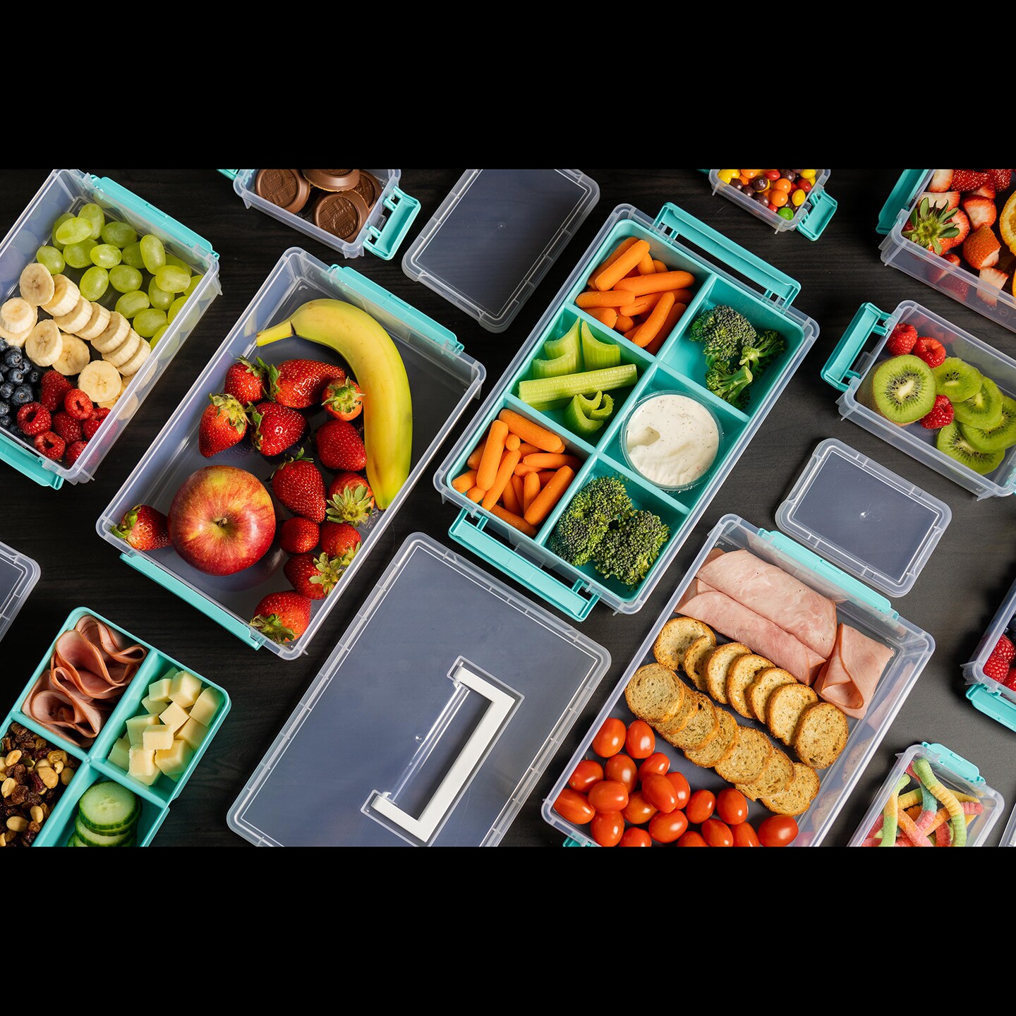 Joy Filled 10" Clear Stackable Organizer with Lids & Handle