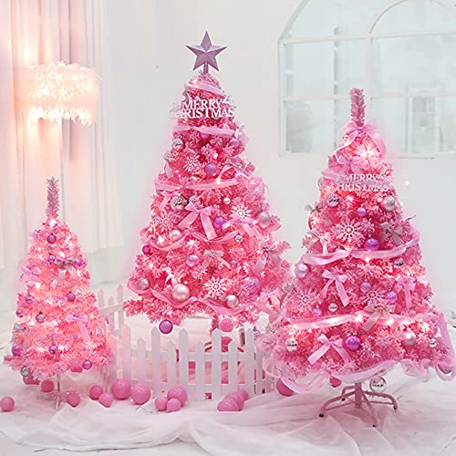 100  Pieces Christmas Pink Mini String Lights - 25 Feet Detachable Incandescent Bulb Waterproof Fairy Lights Plug in for Indoor Outdoor Party Patio Xmas Tree Valentine&#x27;s Day Decoration, White Wire