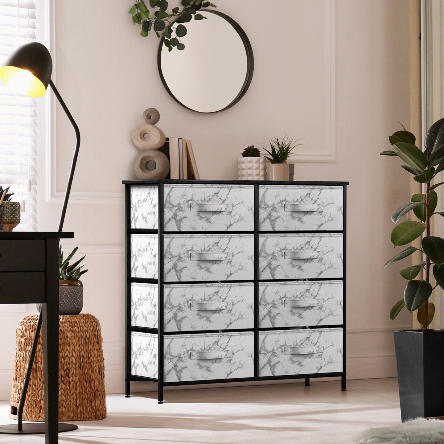 Sorbus Extra Wide Dresser Organizer With 8 Drawers - Large Storage Furniture for Bedroom, Hallway, Living Room, Nursery & Closet