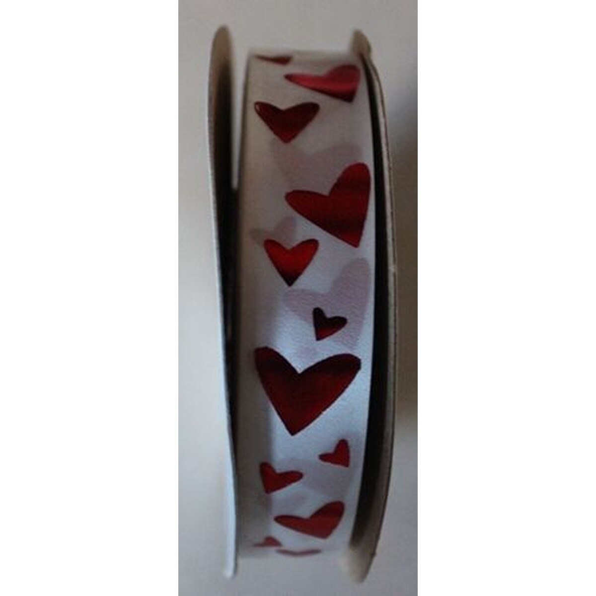 Metallic Heart Polyester Ribbon for Valentin&#x27;s Gift Wrap