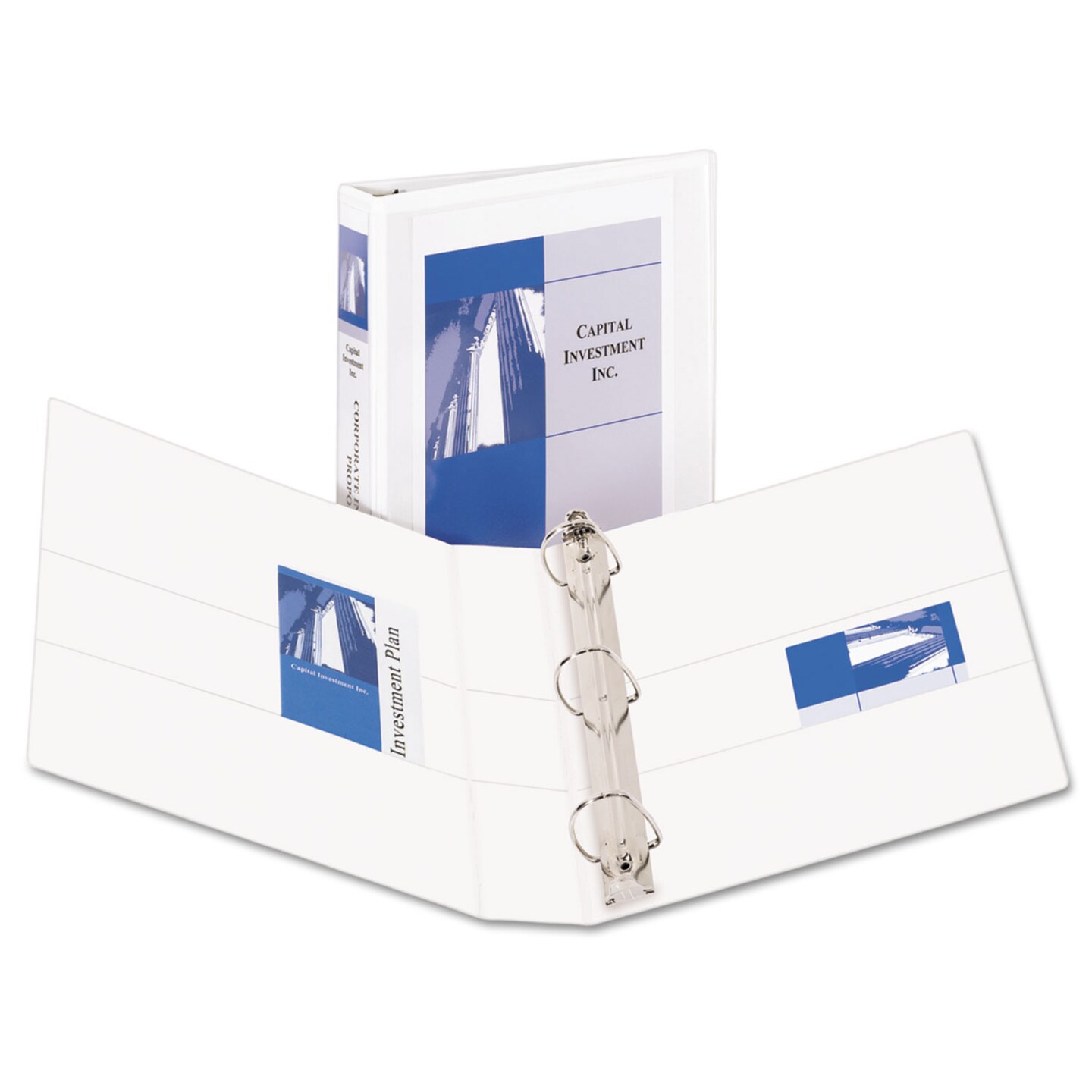 Avery Durable View Binder with DuraHinge and EZD Rings, 3 Rings, 1.5" Capacity, 11 x 8.5, White