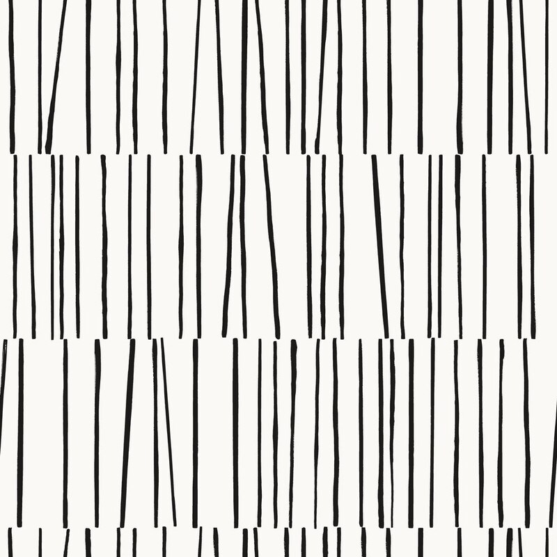 Tempaper Shift by Bobby Berk Peel and Stick Wallpaper White/Black
