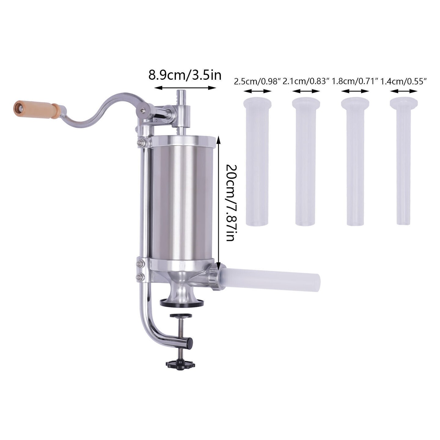 Kitcheniva Manual Stainless Steel Meat Press Sausage Filler