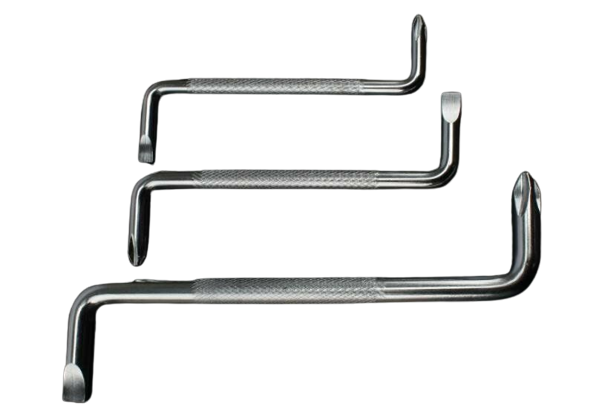 Kitcheniva 3pcs 90 degree Short Handle Screwdriver Turning screwdriver