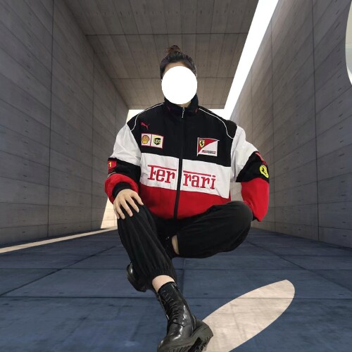 Ferrari F1 Racing Red and Black Leather Jacket