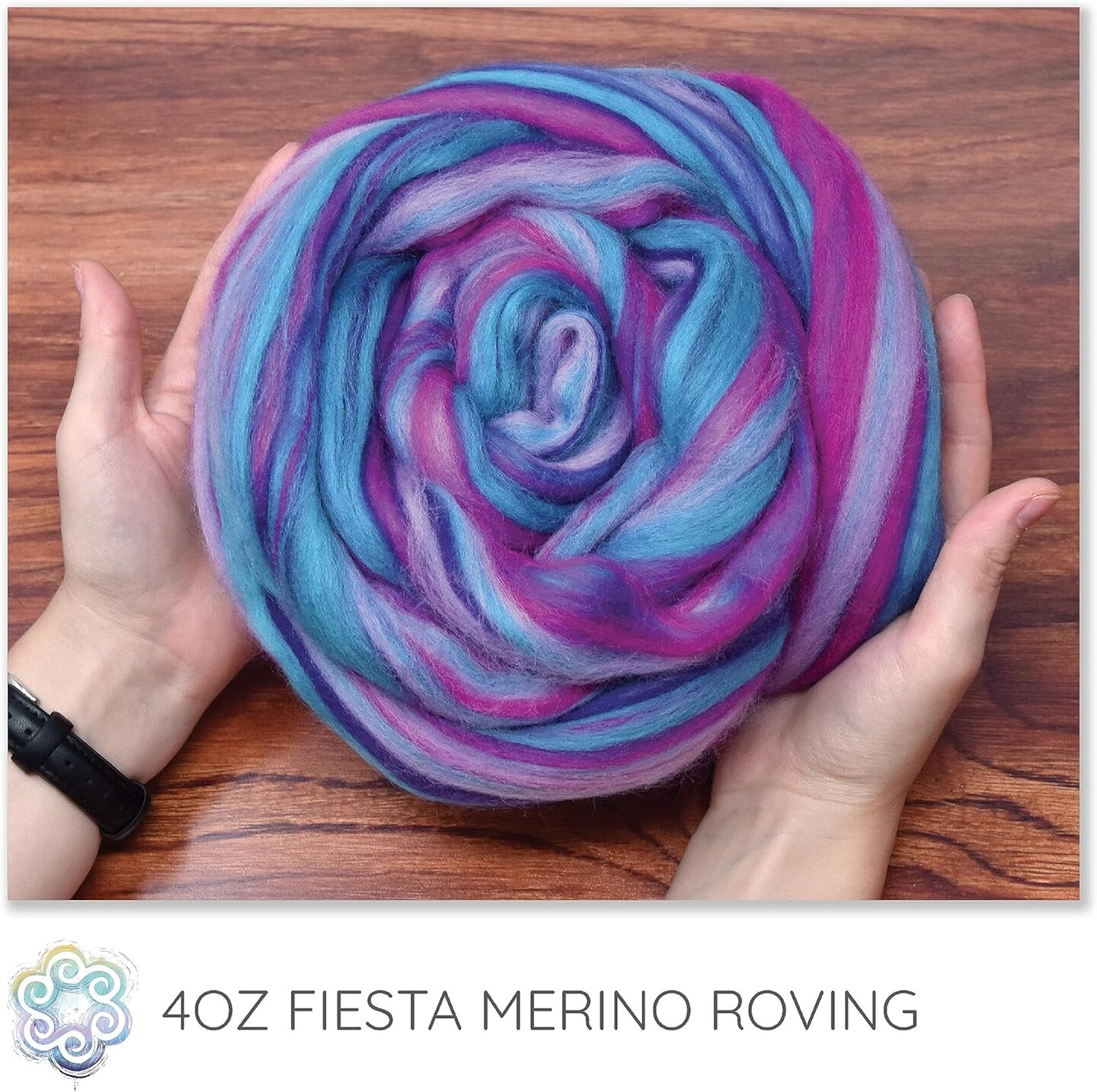 Fiesta Colorful Merino Wool Combed Top Roving for Spinning and Felting. Limited Edition. Alicorn Dream