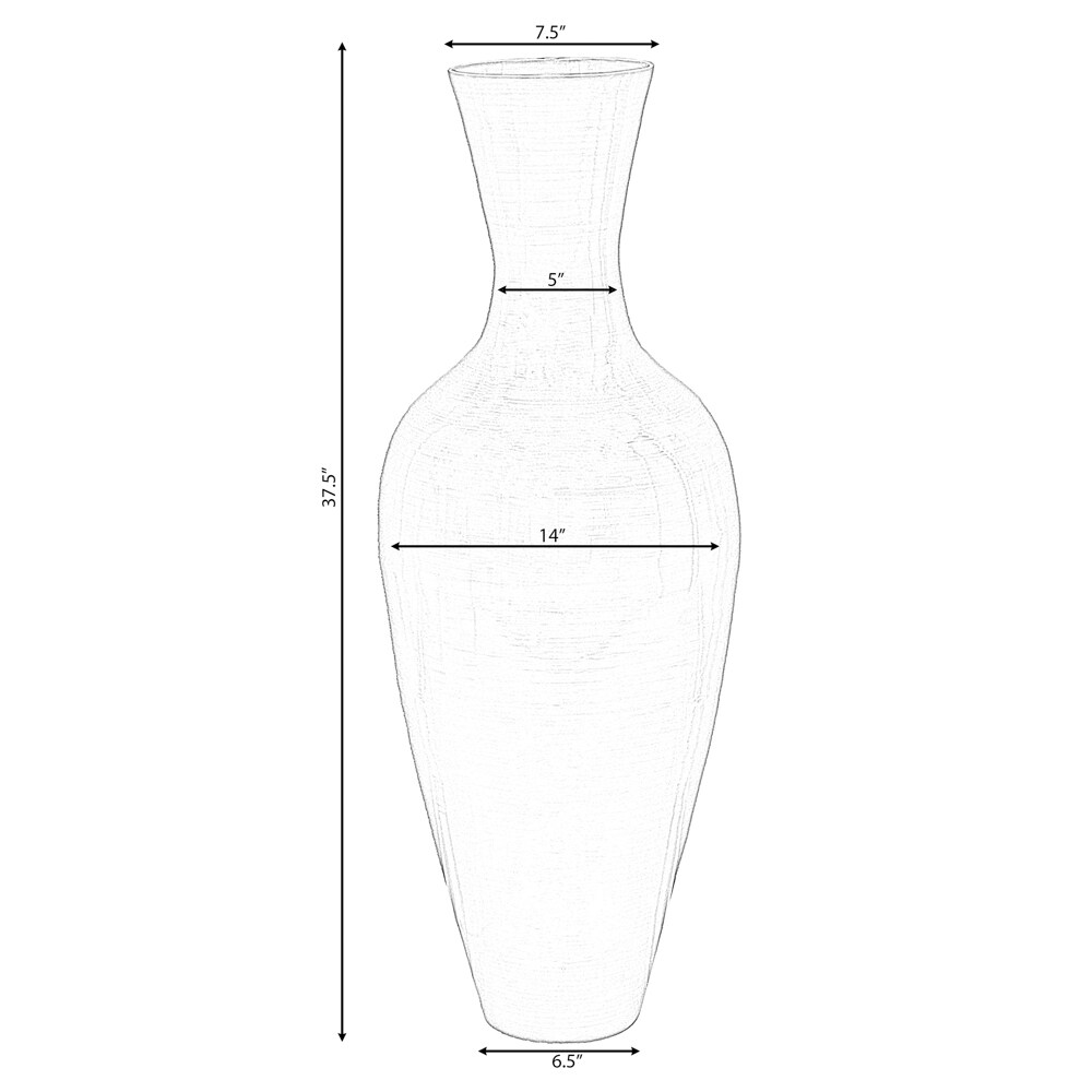 Uniquewise Tall Floor Vase, 37 Inch Bamboo Vase, Modern Vase for Dining, Living Room, Entryway, Large Flower Holder, Classic Floor Vase for Home Decor