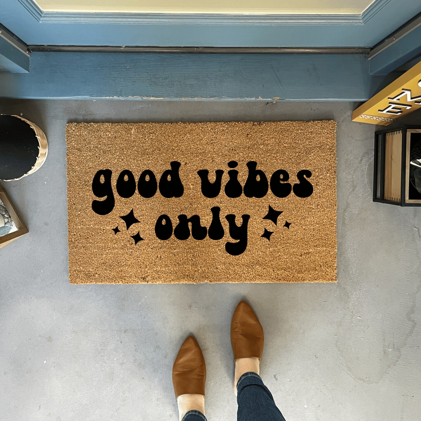 Good Vibes Only Doormat, Funny Doormat Outdoor, Cute Doormat, Nickel ...