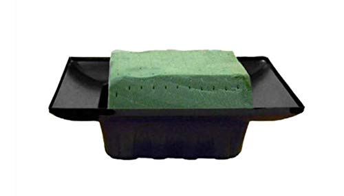 Curtis Wagner Plastics FAC-9900 Flower Arrangement Container (5-Pack) – Black, Square 5.5" x 5.5" Inside x 2.5" Depth Plastic Containers for Floral Arrangement and Wedding Centerpieces for Tables