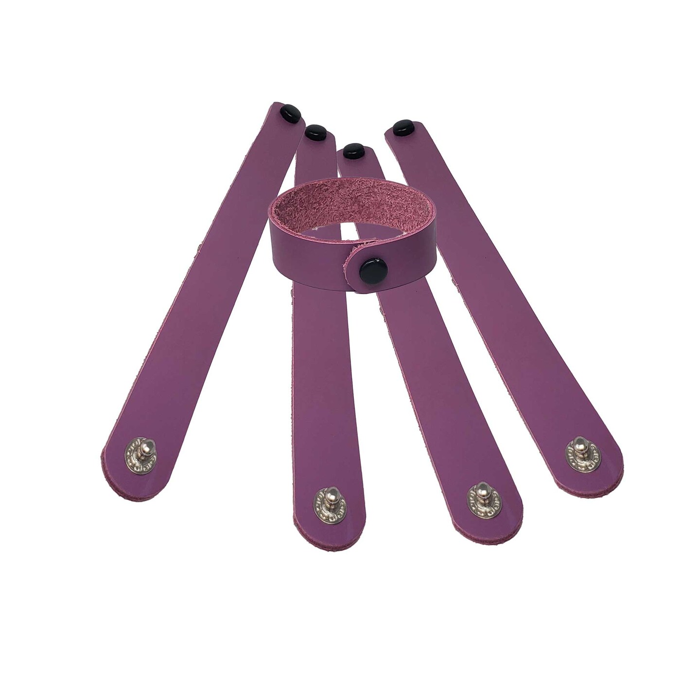 8 Pack Leather Craft Bracelets – 18 Color Options, ¾" Wide, Ready to Customize