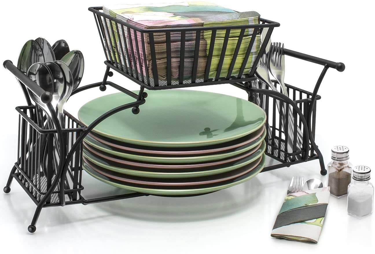 Sorbus Metal Rectangle Flatware Caddy - 2 Piece