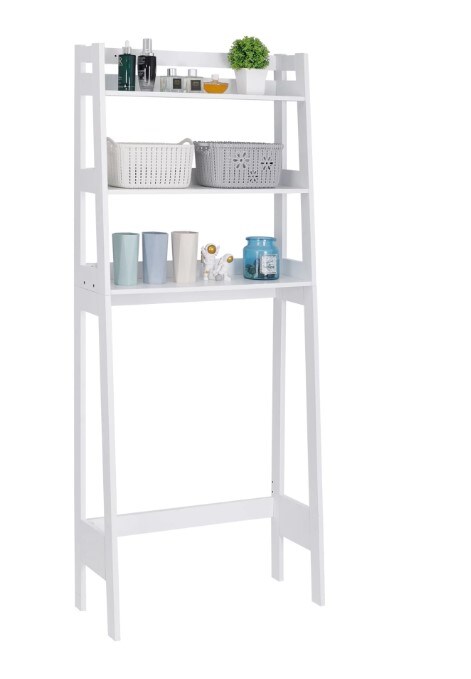 3-Tier The Toilet Bathroom Rack White