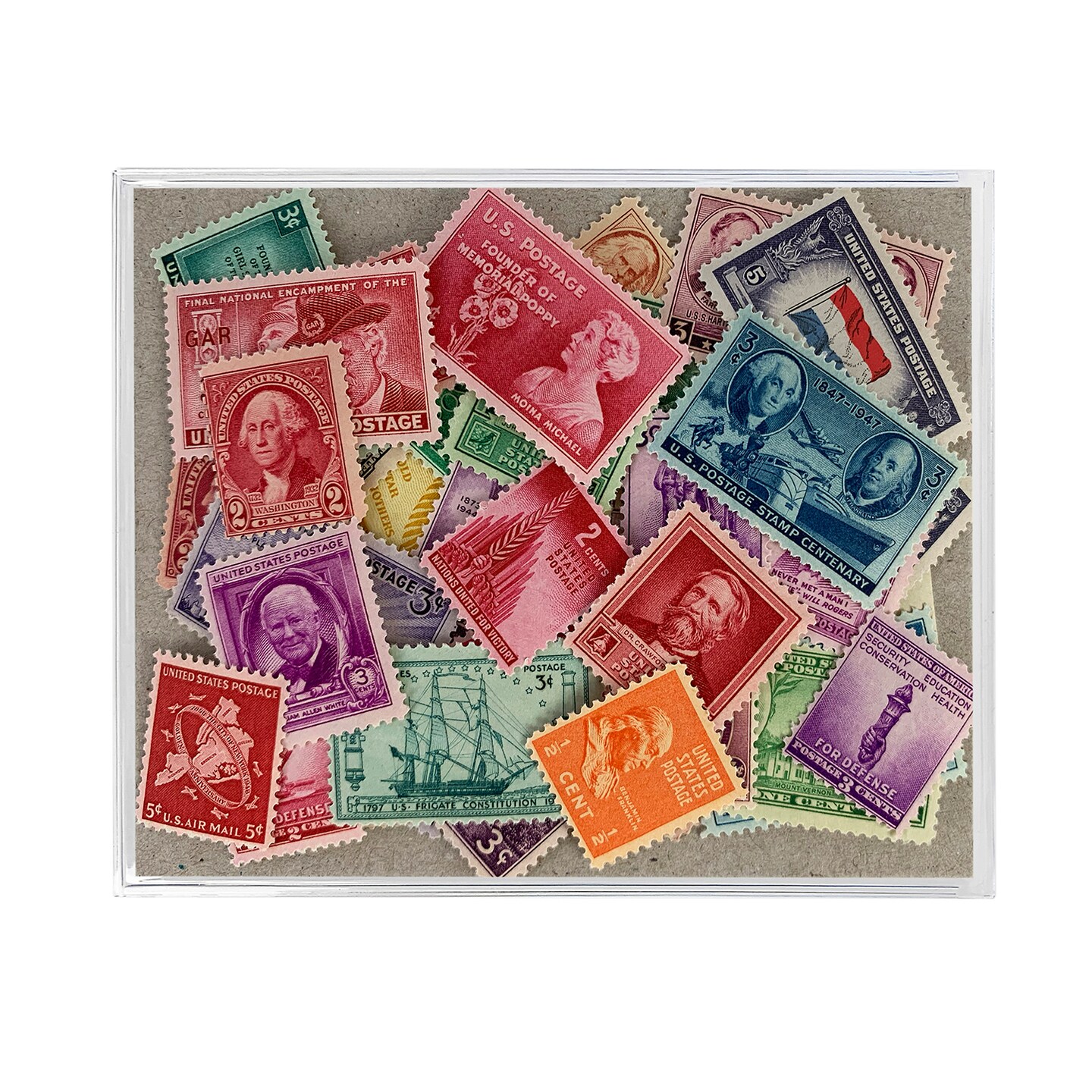 40 U.S. Postage Stamps from the 1910's, 1920's, 1930's & 1940's