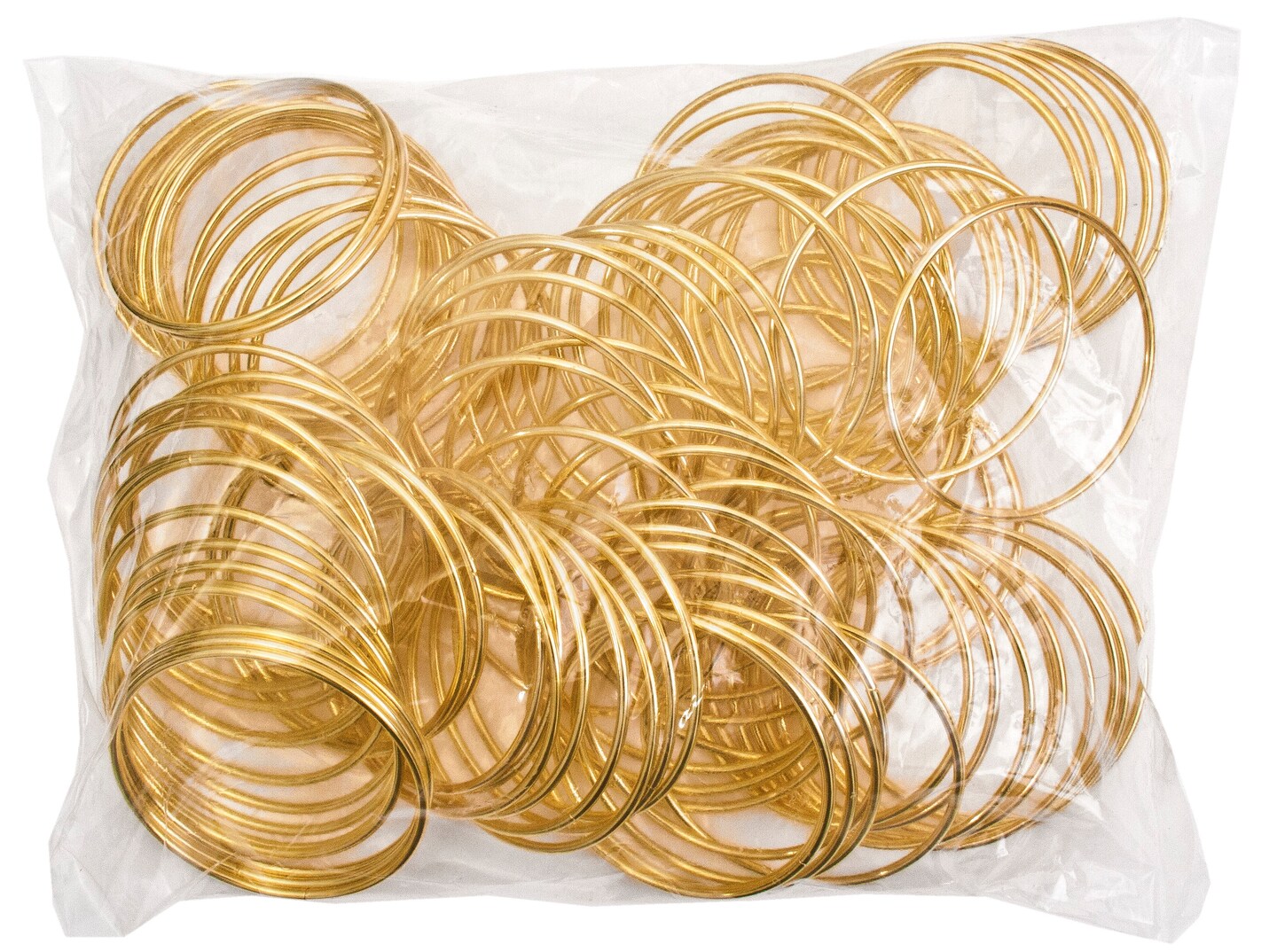 John Bead 2.5&#x22; Brass Metal Rings, 100pcs