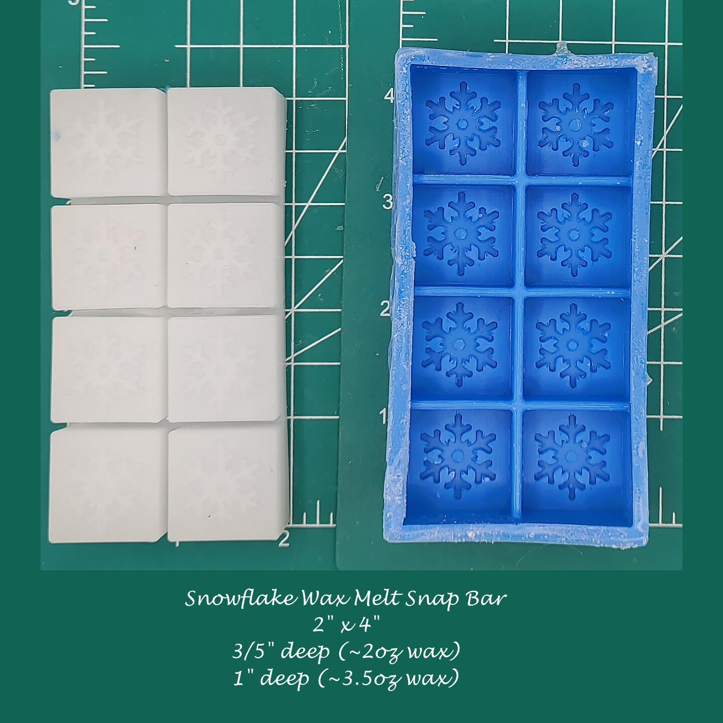 Snowflakes Wax Melt Snap Bar Silicone Mold