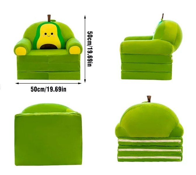 Jomeoic Plush Foldable Kids Sofa Backrest Armchair Cute Jomeoic Plush Foldable Children Sofa