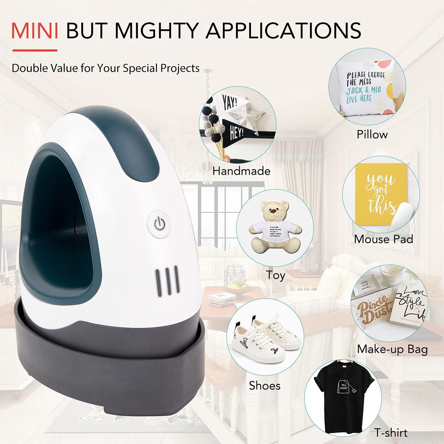 Heat Press Small Heat Press Machine for T Shirts, Small Heat Press Iron Press for Heating Transfer(Dark Green)