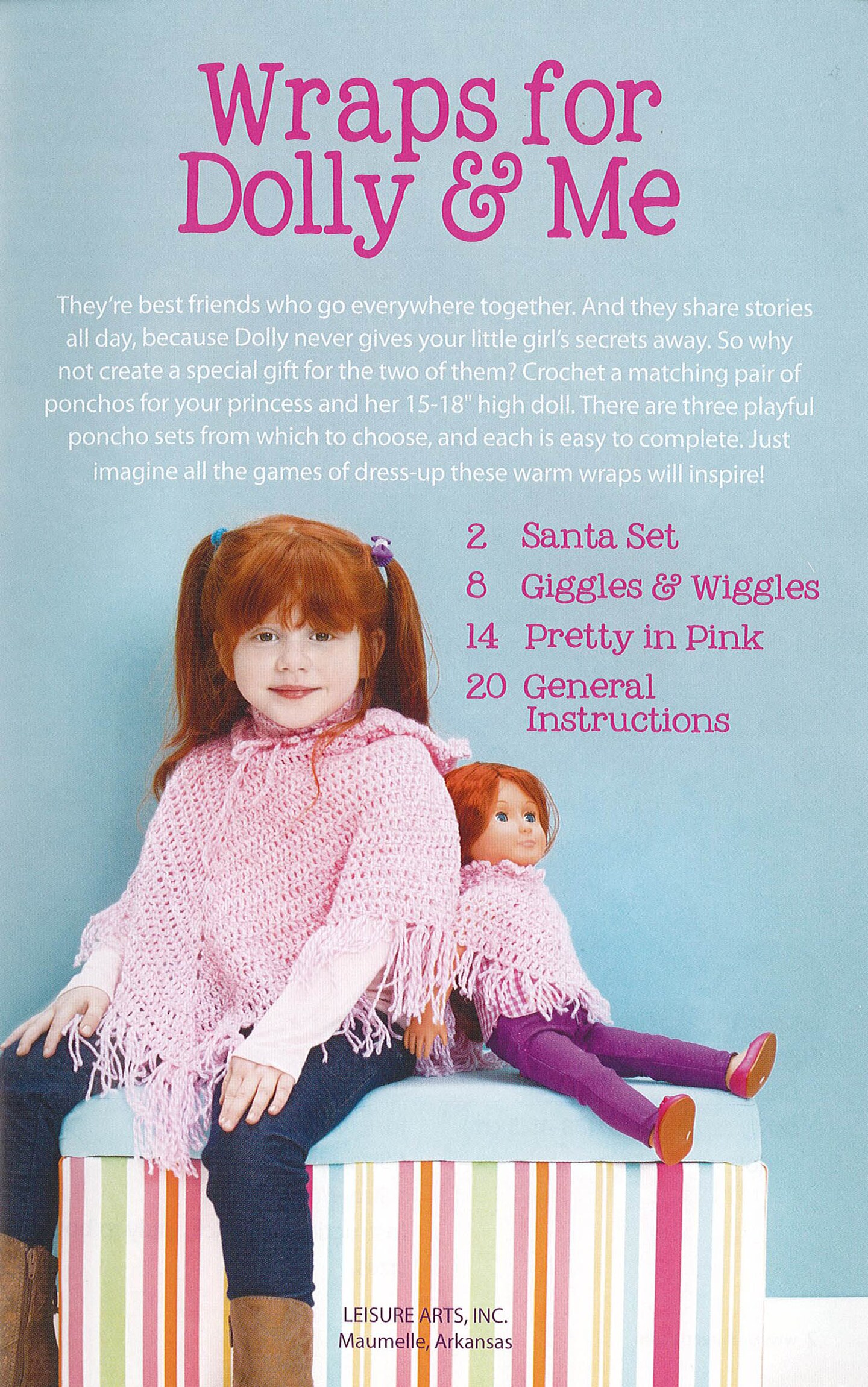 Leisure Arts Wraps For Dolly and Me Crochet Book