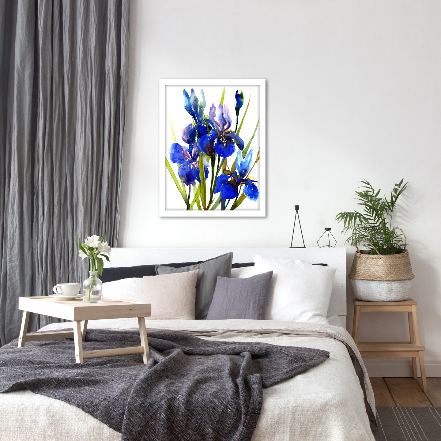 Irises Blue by Suren Nersisyan  Framed Print - Americanflat