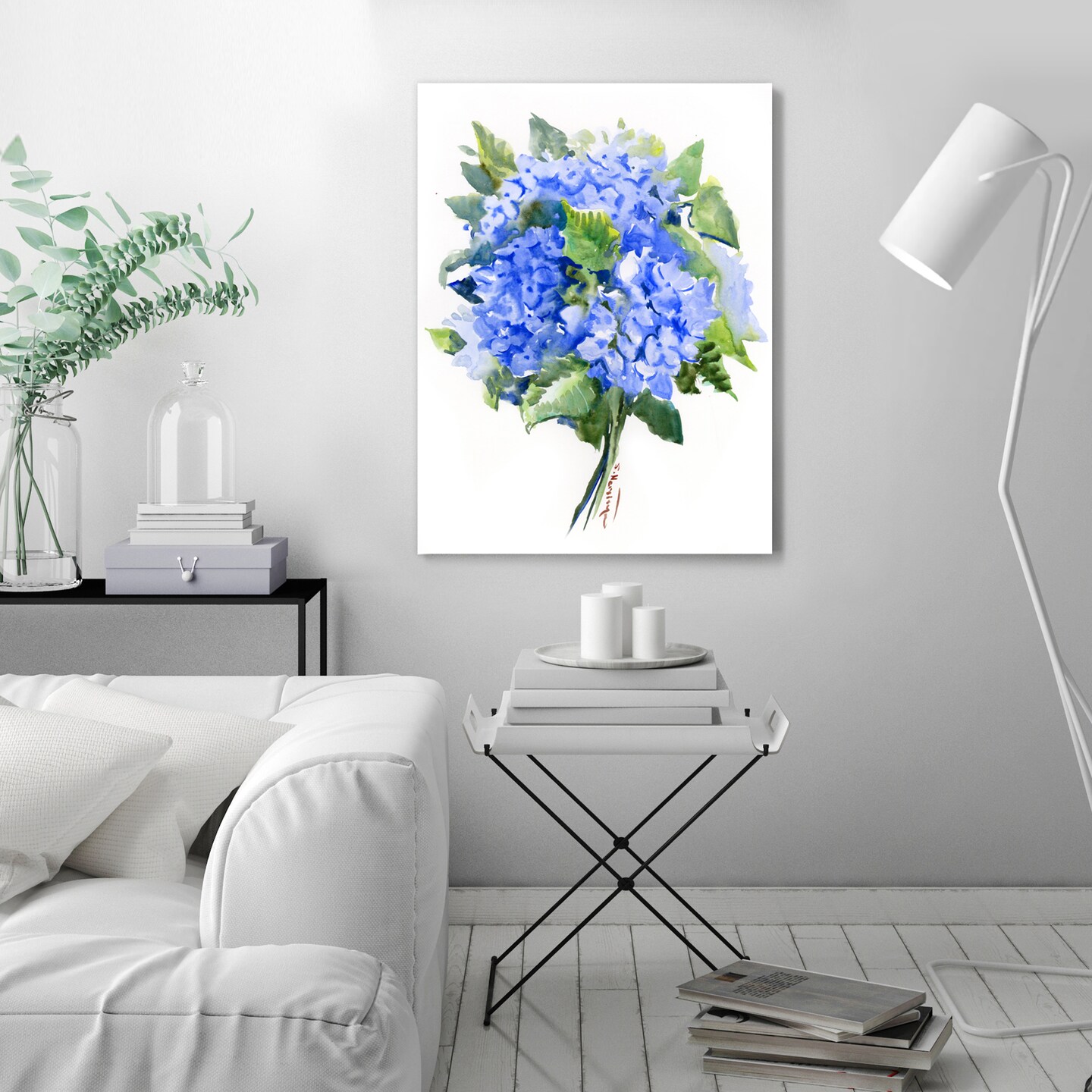 Hydrangea Flowers  by Suren Nersisyan  Gallery Wrapped Canvas - Americanflat