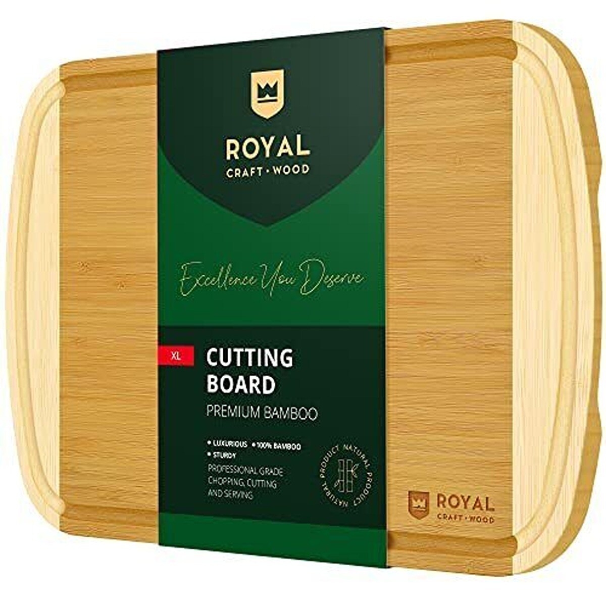 ROYAL CRAFT WOOD Durability Bamboo Cutting Boards