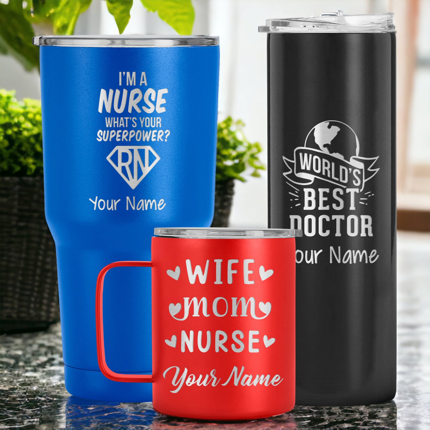 Personalized Engraved Nurse Tumbler Cup, Nurse Graduation Gift