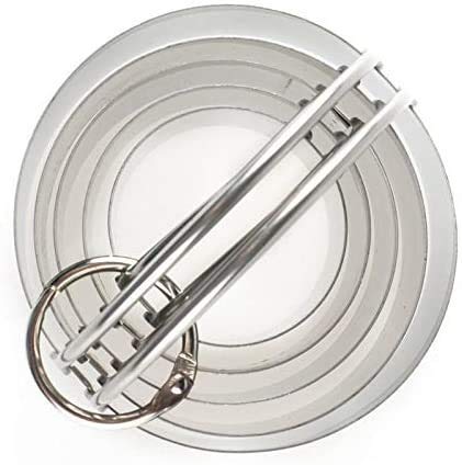 Biscuit Cutter Set (5 Pieces/Set), Round Cookies Cutter with Handle, Professional Baking Dough Tools, Gift Package