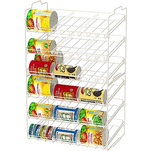 Alloy Steel Supreme Stackable Can Rack Organizer, White
