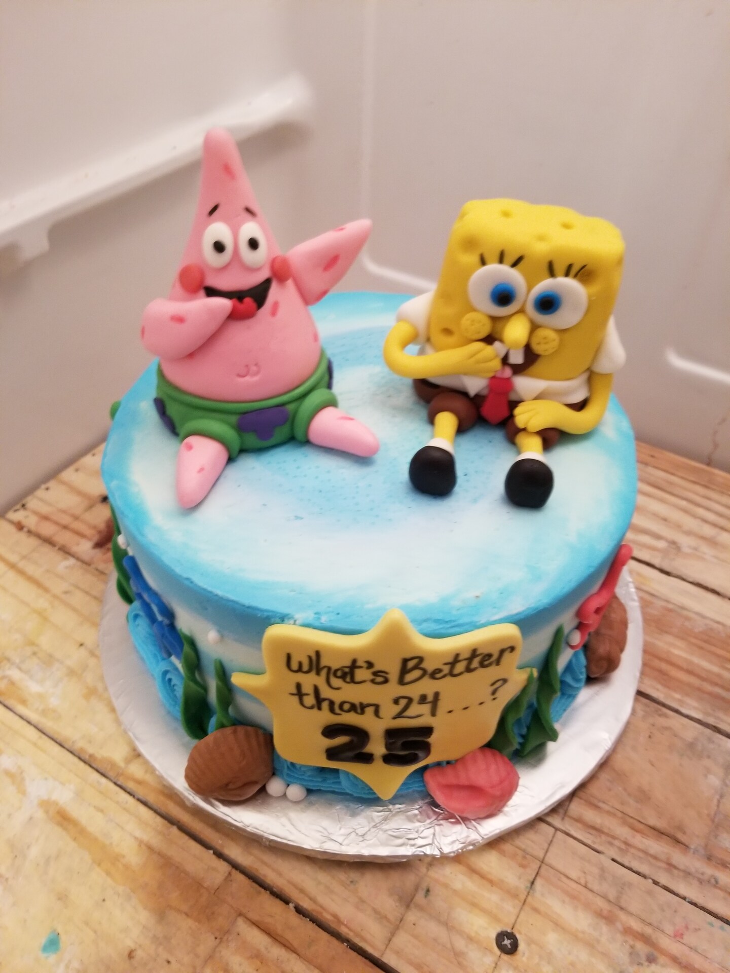 SpongeBob Inspired Underwater Cake