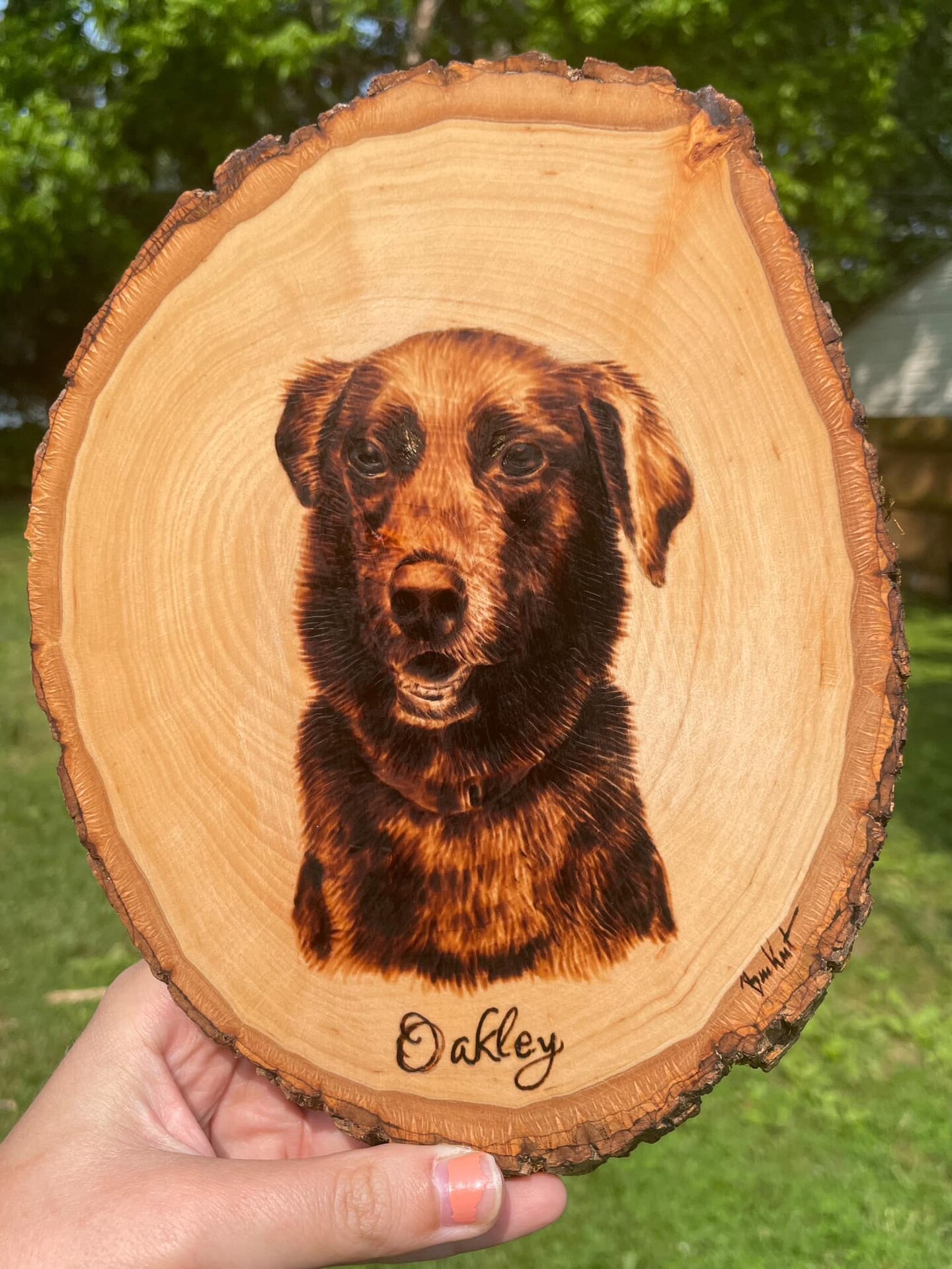 Custom wood plaque pet selling painting