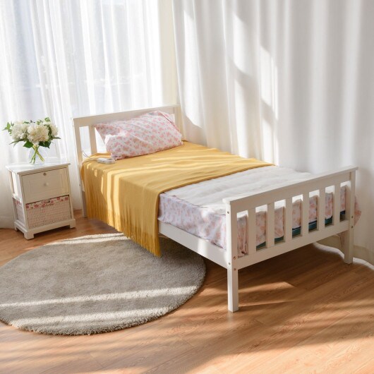 White Polyester Electric Heated Blanket with 5-Mode Temperature Control