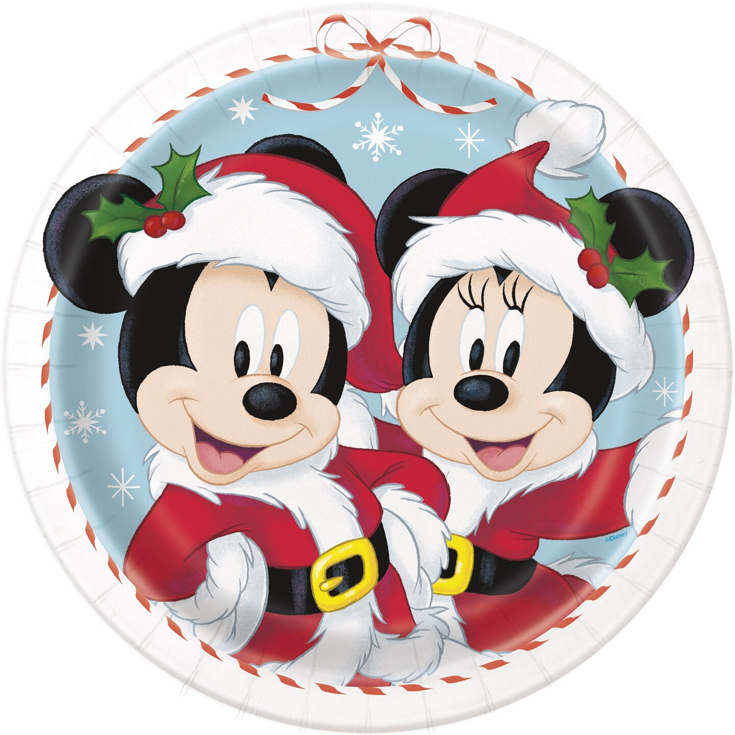 Disney Mickey & Minnie Mouse Christmas Round 9 Dinner Plates