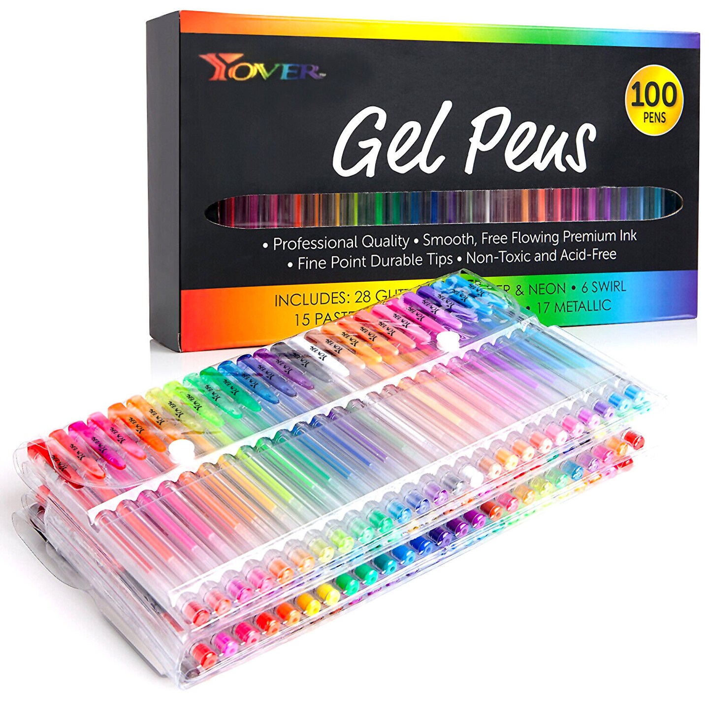 Yover Assorted High Quality Gel Pen 100pcs