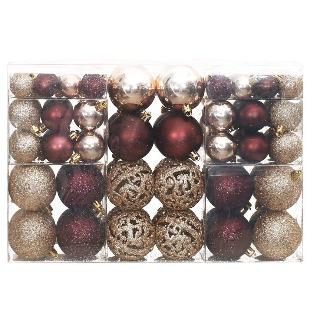 Christmas Baubles 100 pcs  1.2&#x22; / 1.6&#x22; / 2.4&#x22;