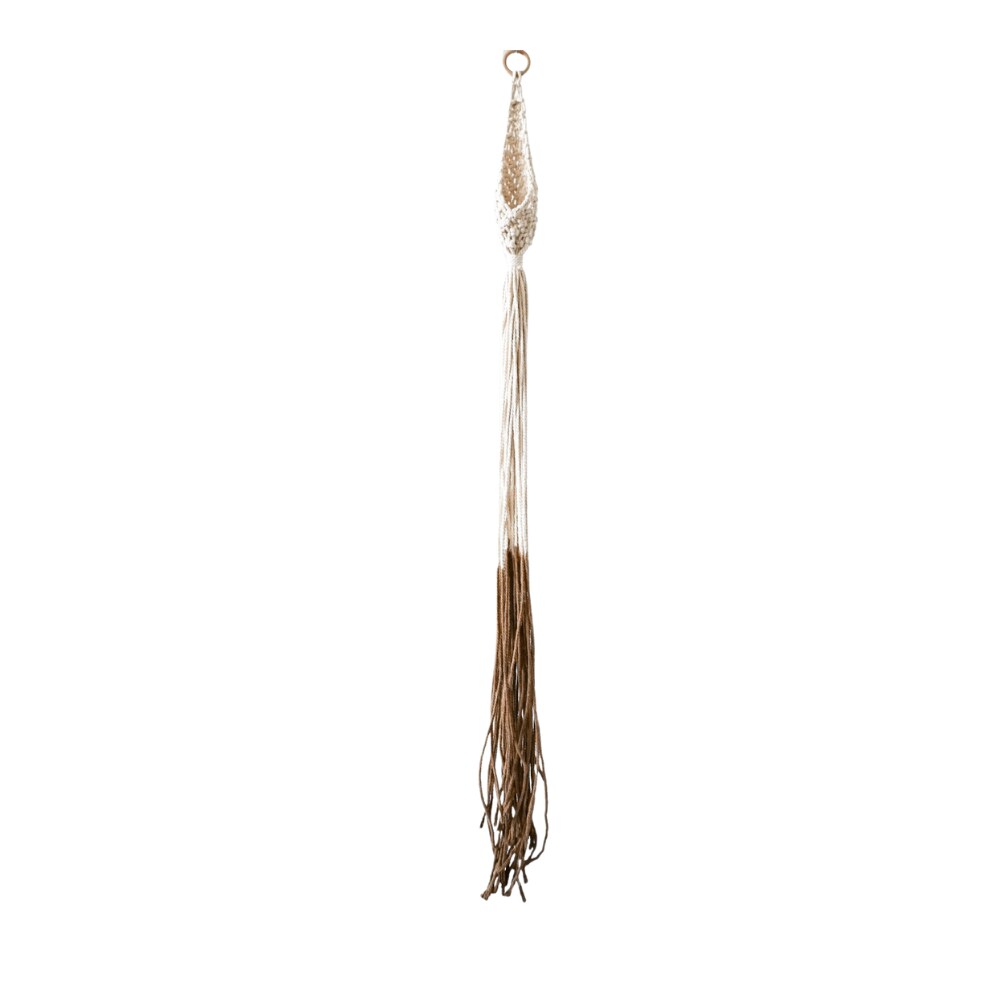 Wholesale Macrame Hangers - Stylish &#x26; Practical Plant Display and Storage Solutions - High-Quality Cotton Cord - Timber O Ring - Tassel Detail - 5 Unique Styles - Minimum Order 2 Hangers - 15cm x 47cm x 15cm