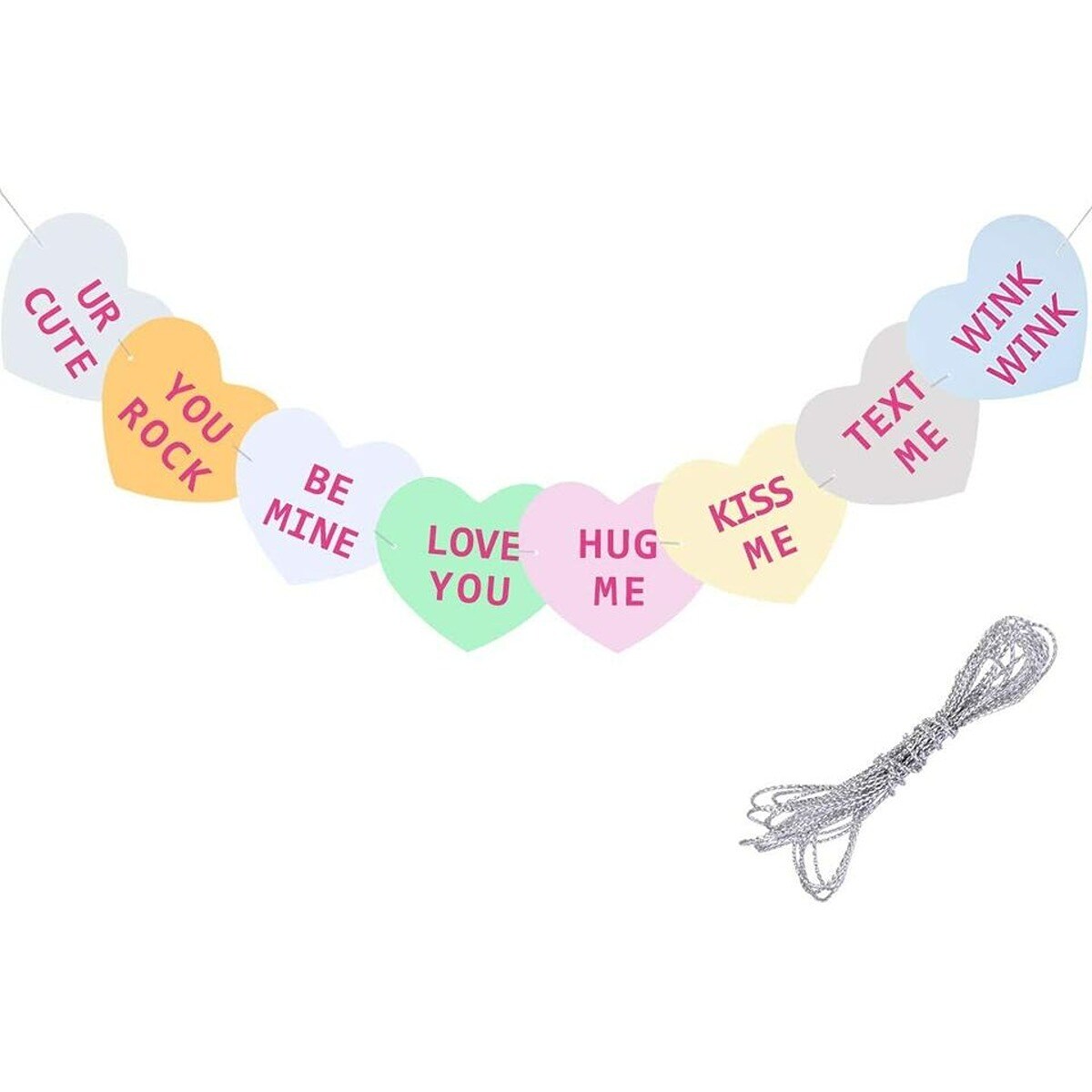 6 ft. Thick Hearts Banner for Valentine&#x27;s Day Decoration