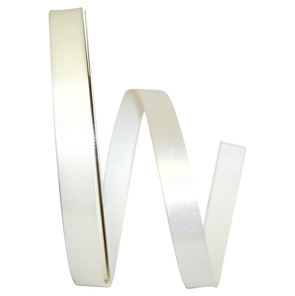 Florist Ribbons --- &#x215D; inch x 100 yards --- Satin / Acetate Supreme Cooler Ribbon -- Eggshell Color