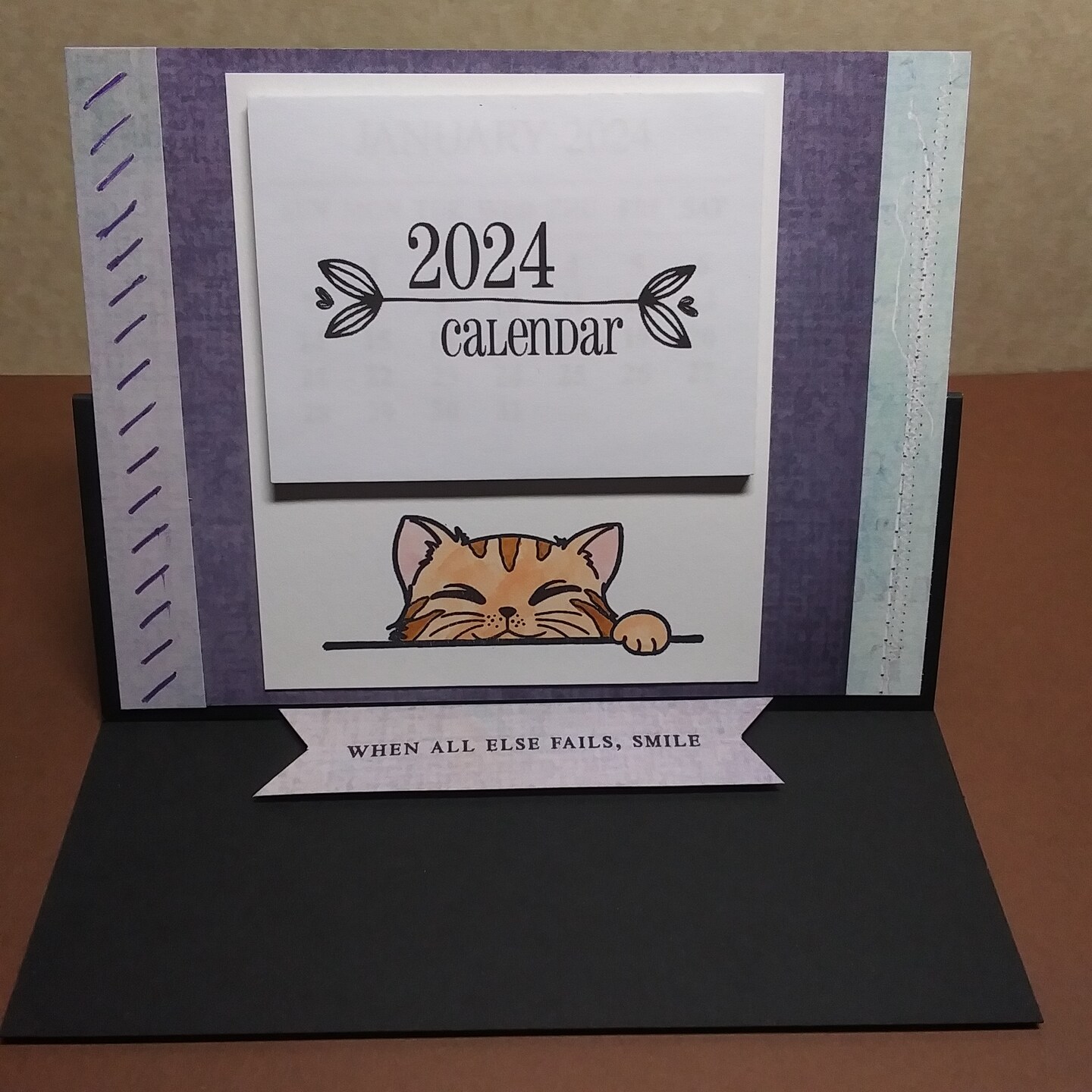 2024 Calendar Easel Card Cat MakerPlace by Michaels