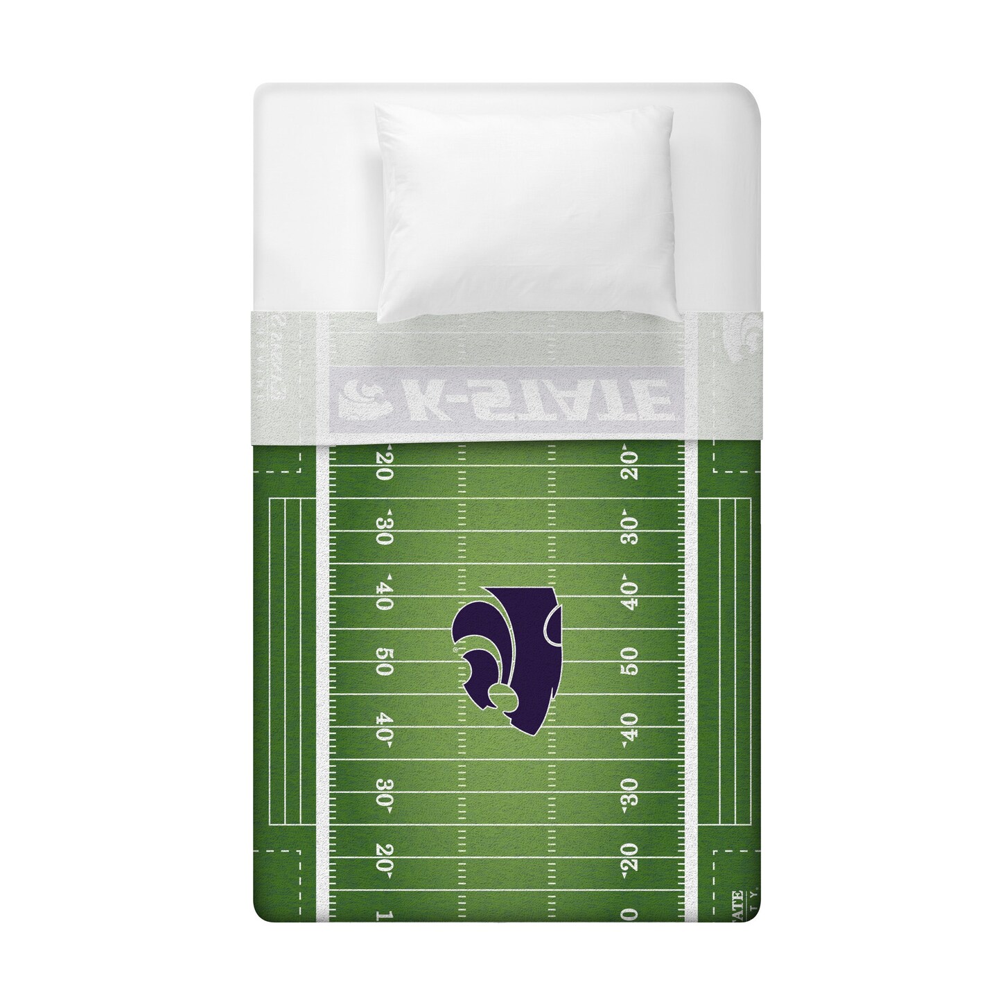 Sleep Squad Kansas State Wildcats Football Field 60&#x201D; x 80&#x201D; Raschel Plush Blanket