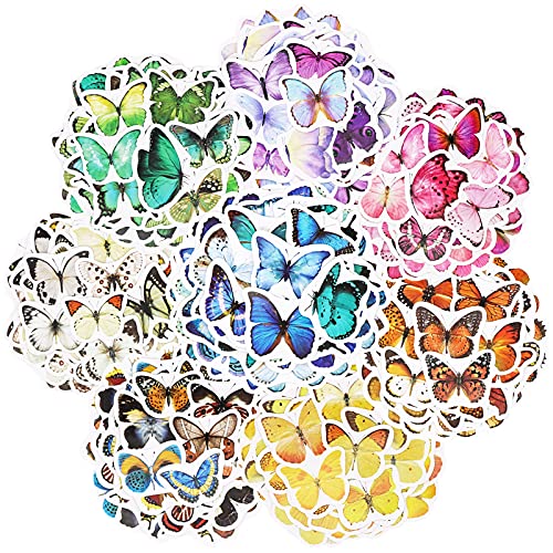 360 Pieces Butterfly Stickers Set  - Decorative Colorful Assorted Insects Decals for Scrapbooking DIY Arts Crafts Album Bullet Journals Junk Journal Planners Water Bottles Phone Cases Laptops
