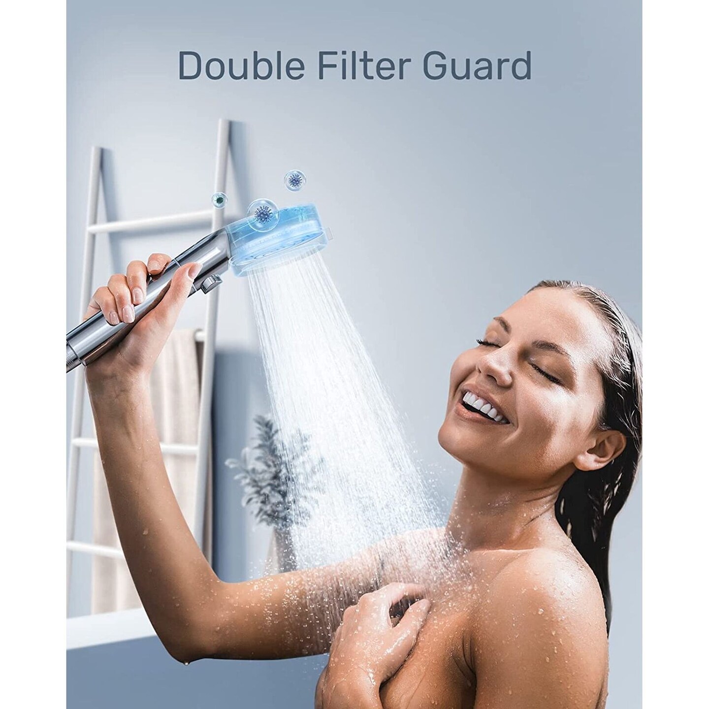 Serviceable Shower Head High Pressure 3 Settings Spray