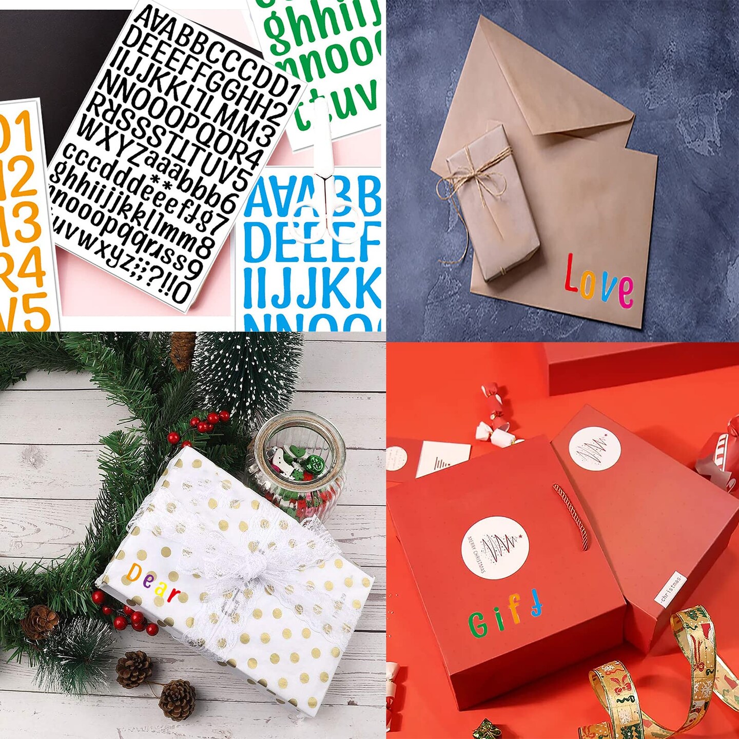 1512 PCS Alphabet Stickers 12 Sheets Alphabet Stickers Vinyl Self-Adhesive Number Alphabet Vinyl Stickers, Mailbox Numbers Labels DIY Crafts Art Making, Decals for Sign,Notebook, Classroom Decor, Door