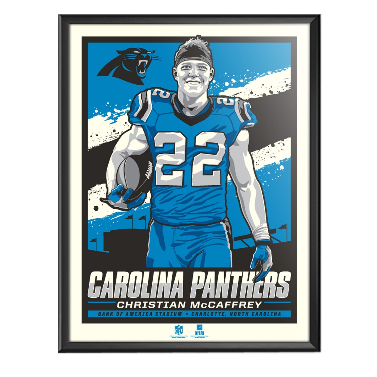 Phenom Gallery Christian McCaffrey 18&#x22; x 24&#x22;  Serigraph