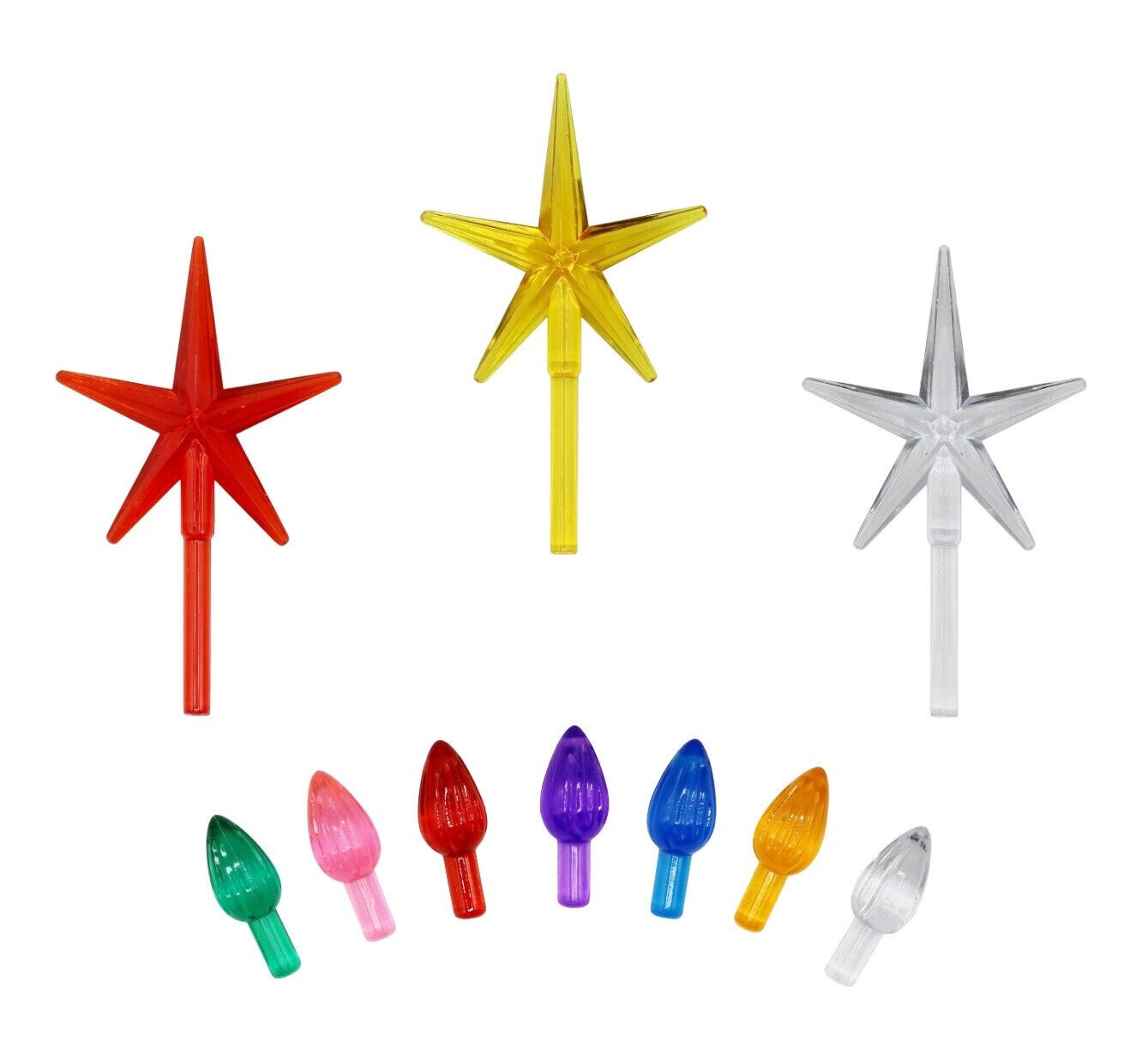 Medium Multicolor Ceramic Christmas Tree Toppers.