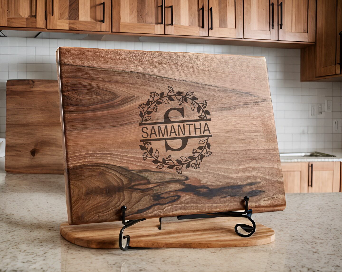 Personalized cutting board, Engraved cutting board, Custom cutting board,  Wedding Gift, Bridal shower, Housewarming Anniversary Oak Walnut (Walnut